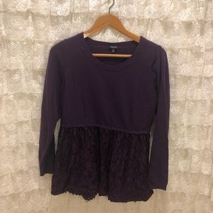 Torrid Purple Long Sleeve Sweater Shirt Size 2